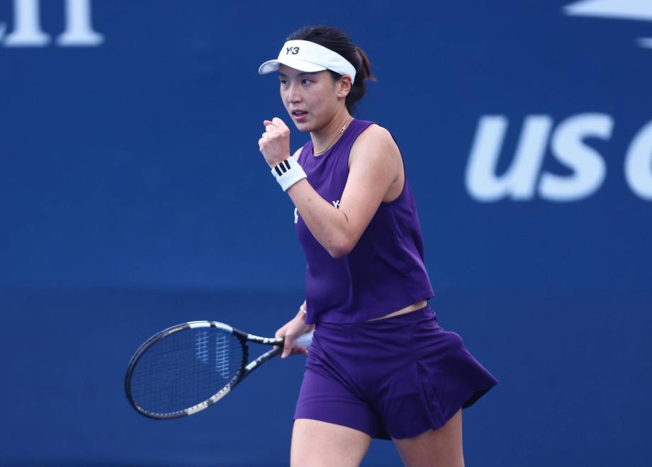 [图]王欣瑜2-1逆转多勒海德 连续三年晋级美网次轮