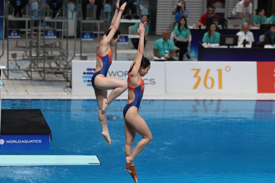 九游体育-跳水世界杯总决赛女子双人3米板：陈艺文/陈佳夺冠